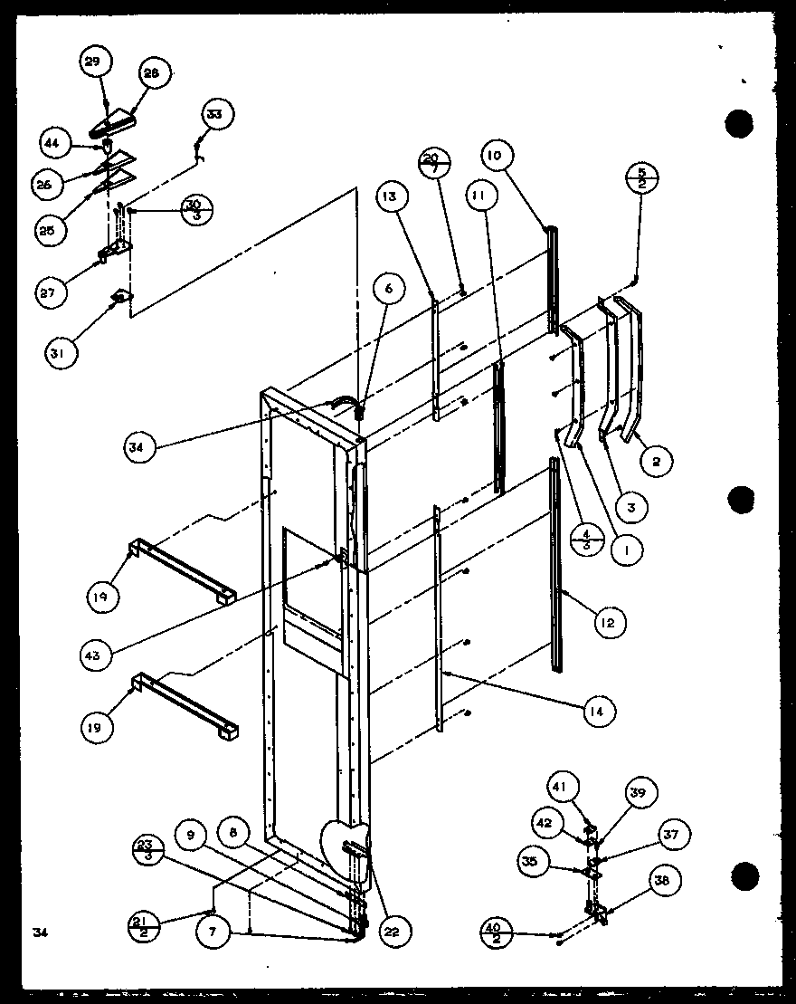 Amana SCD22J-P1116102W freezer door (scd22j/p1116101w) (scd22j/p1116102w) diagram