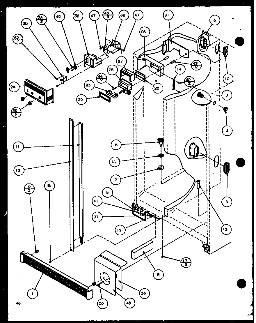 Amana SCD22J-P1116102W refrigerator (scd22j/p1116101w) (scd22j/p1116102w) diagram