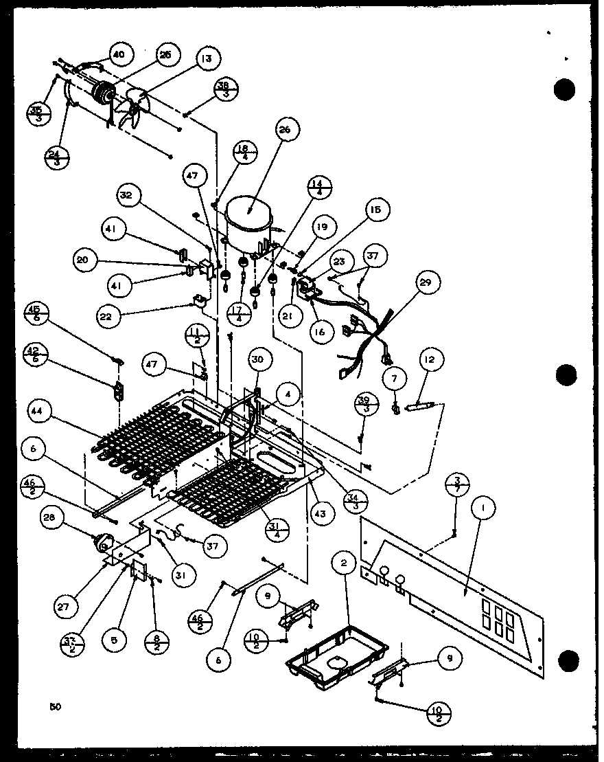 Amana SCD22J-P1116102W machine compartment (scd22j/p1116101w) (scd22j/p1116102w) diagram