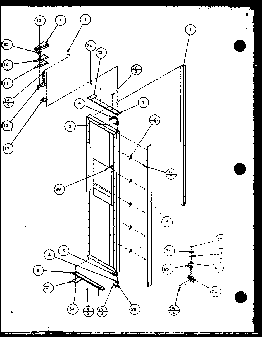 Amana 2599CIWW-P1121501WW freezer door diagram