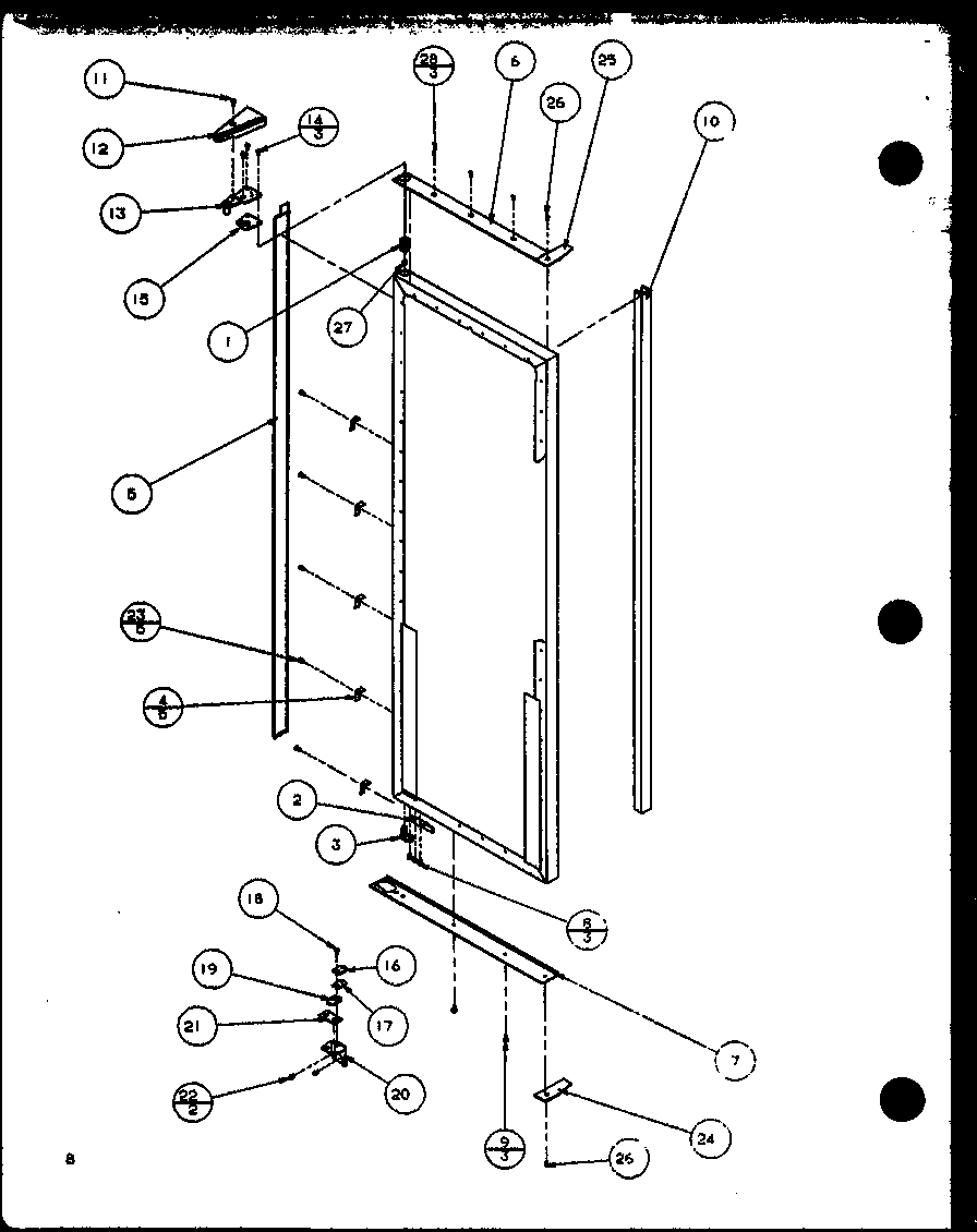 Amana 2599CIWW-P1121501WW refrigerator door diagram