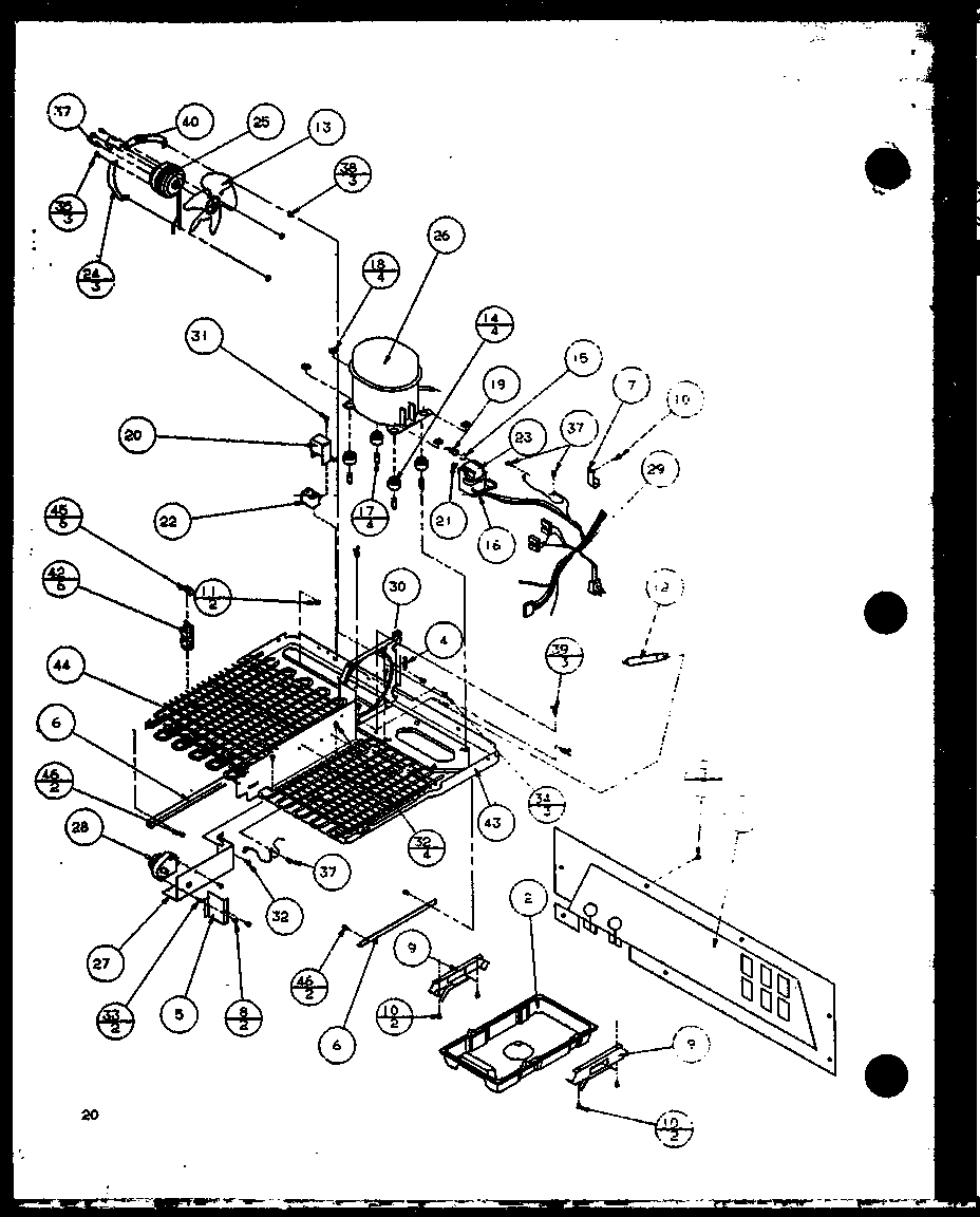 Amana 2599CIWW-P1121501WW machine compartment diagram