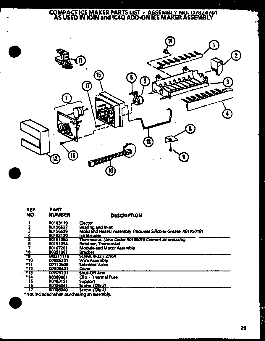 Amana SZ22MBW-P1120609WW compact ice maker (ic4n/p1110801w) diagram