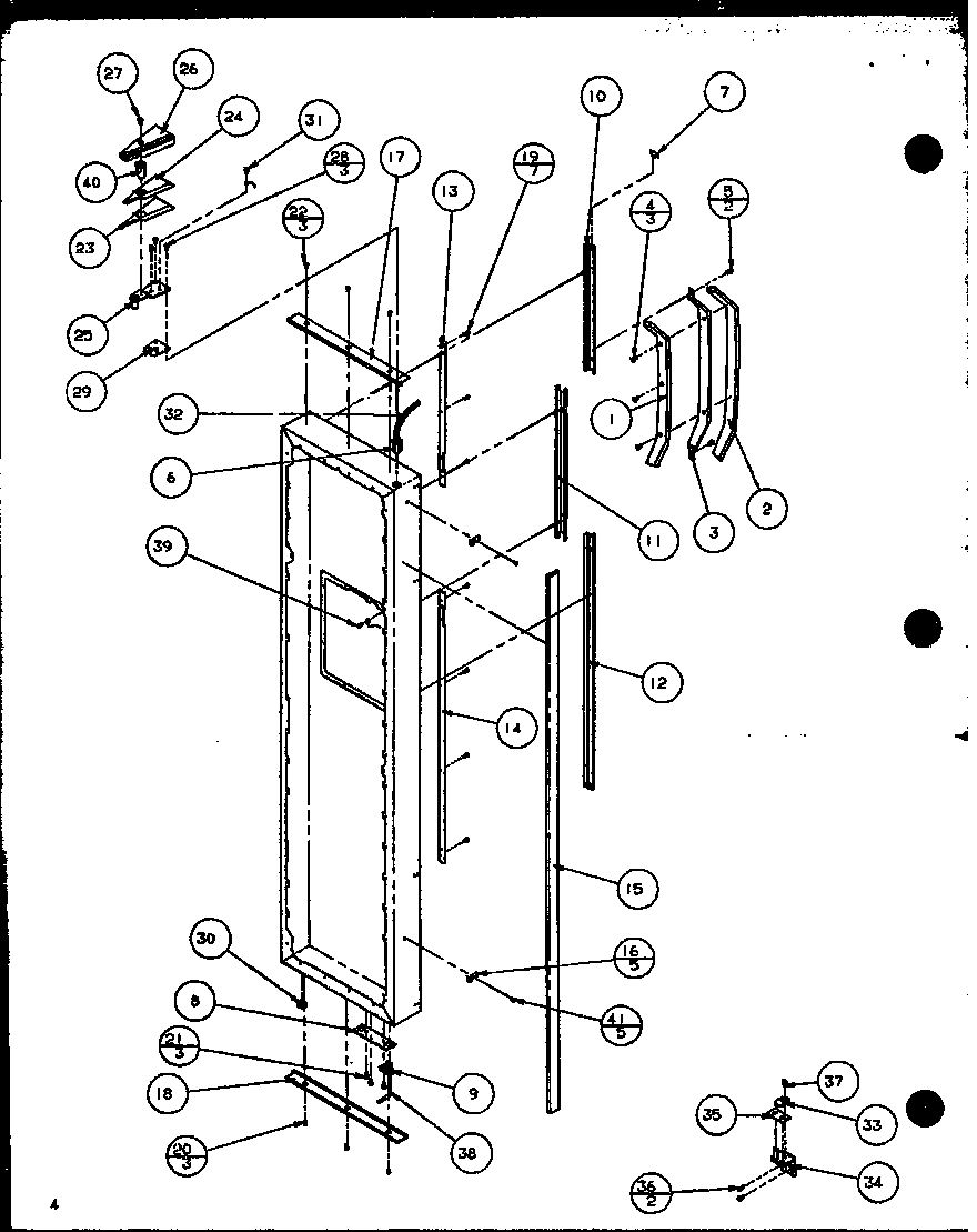 Amana SZDE27KBL-P1110602WL freezer door diagram
