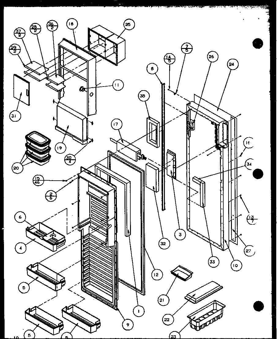 Amana SZDE27KBL-P1110602WL refrigerator door diagram