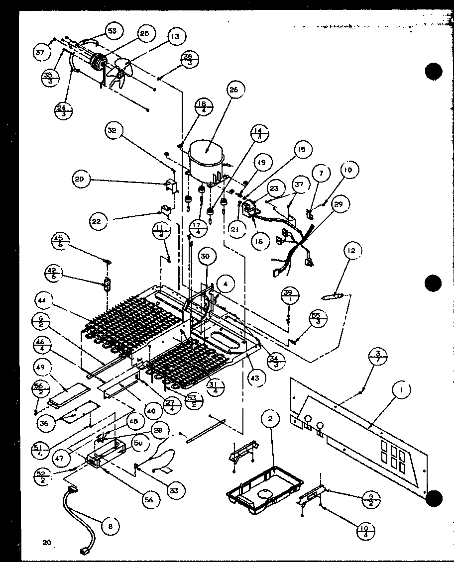 Amana SZDE27KBL-P1110602WL machine compartment diagram