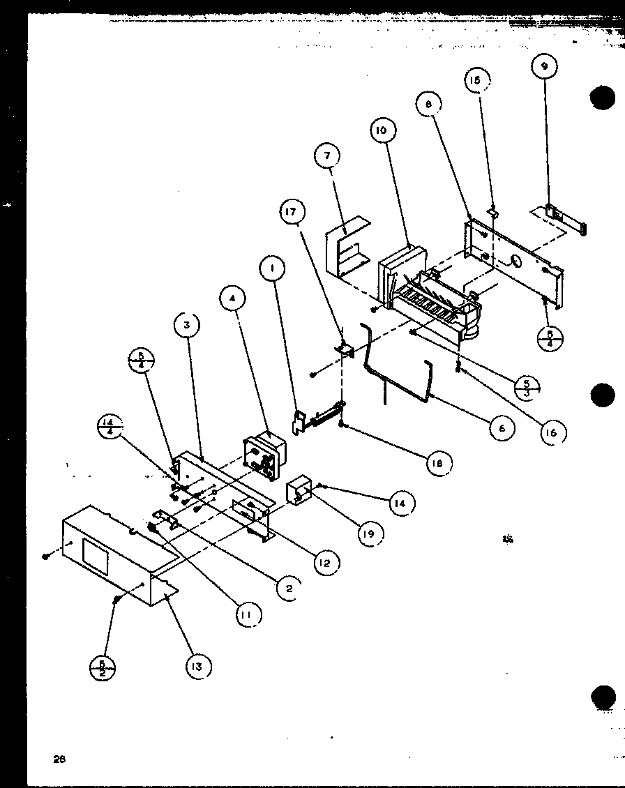 Amana SZDE27KBL-P1110602WL ice bucket and ice maker diagram