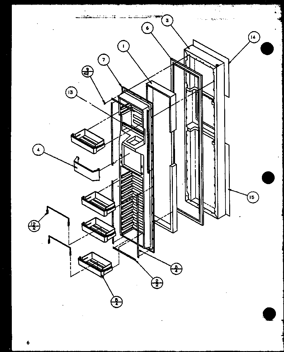 Amana SZD27KPL-P1101206WL freezer door diagram