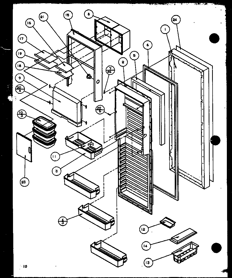 Amana SZD27KPL-P1101206WL refrigerator door diagram