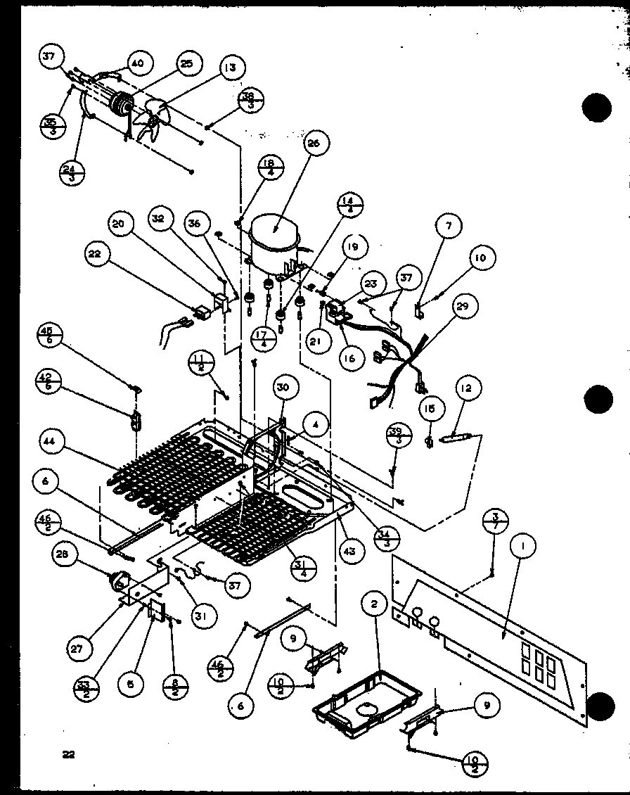 Amana SZD27KPL-P1101206WL machine compartment (tecumseh compressor) diagram