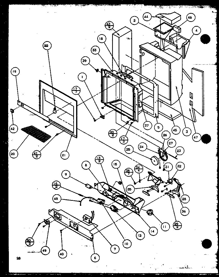 Amana SZD27KPL-P1101206WL ice and water cavity diagram