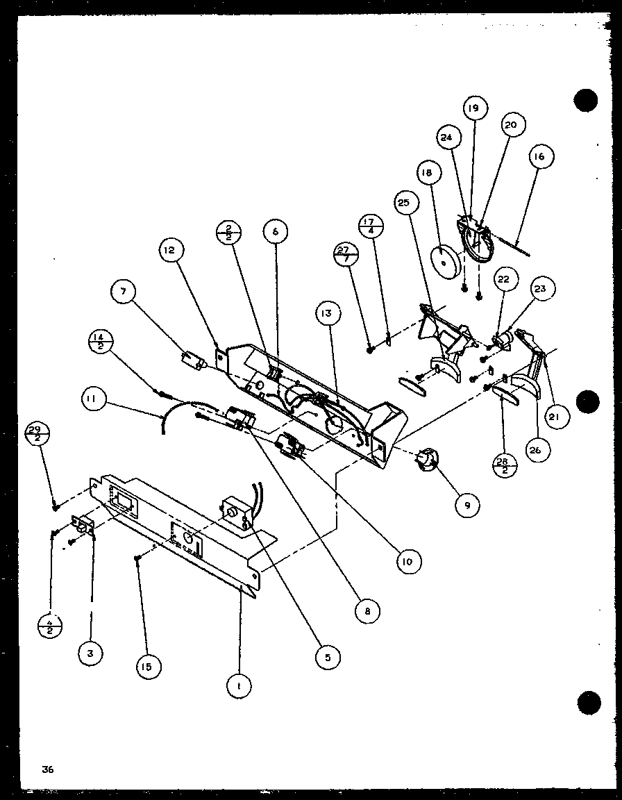 Amana SLD25M2L-P1121107WL ice and water cavity diagram