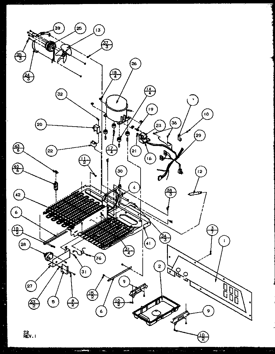 Amana SQD25MB4L-P1153405WL machine compartment - panasonic compressor diagram