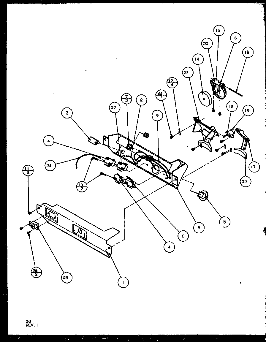 Amana SQD25MB4L-P1153405WL ice and water cavity diagram