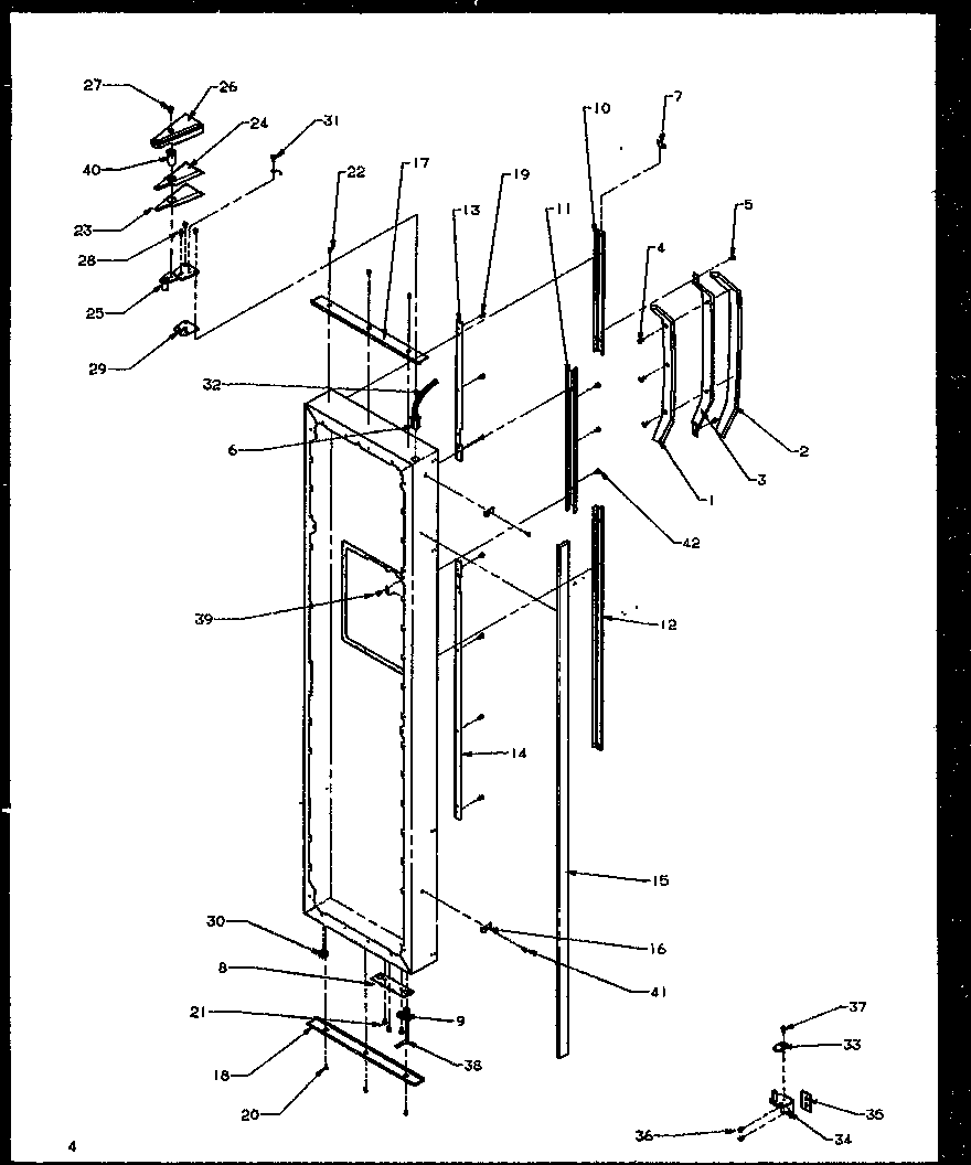 Amana SXDE27NW-P1162203WW freezer door diagram