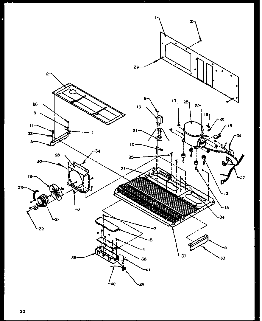 Amana SXDE27NW-P1162203WW machine compartment diagram