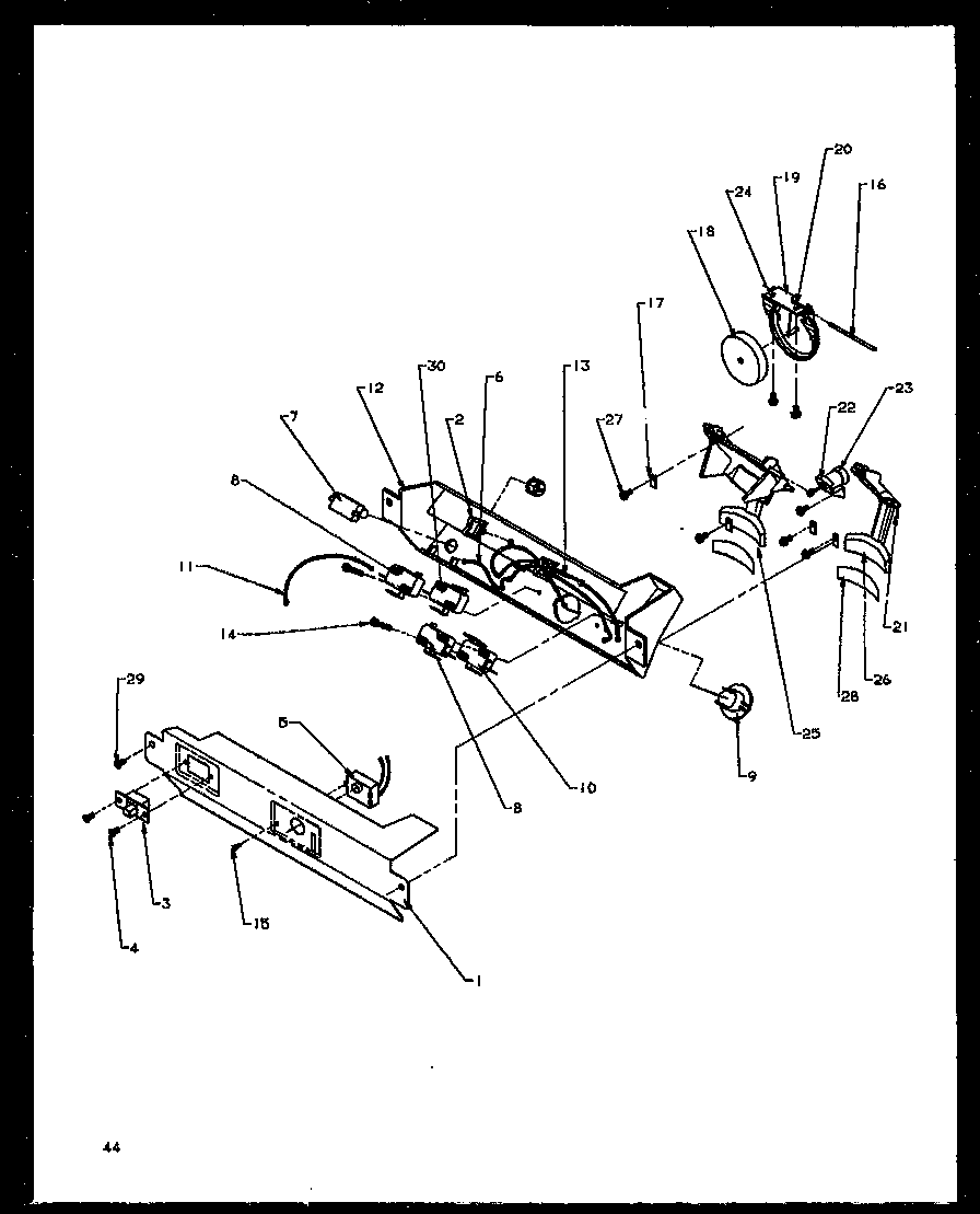 Amana SXD25NE-P1162406WE ice and water cavity diagram