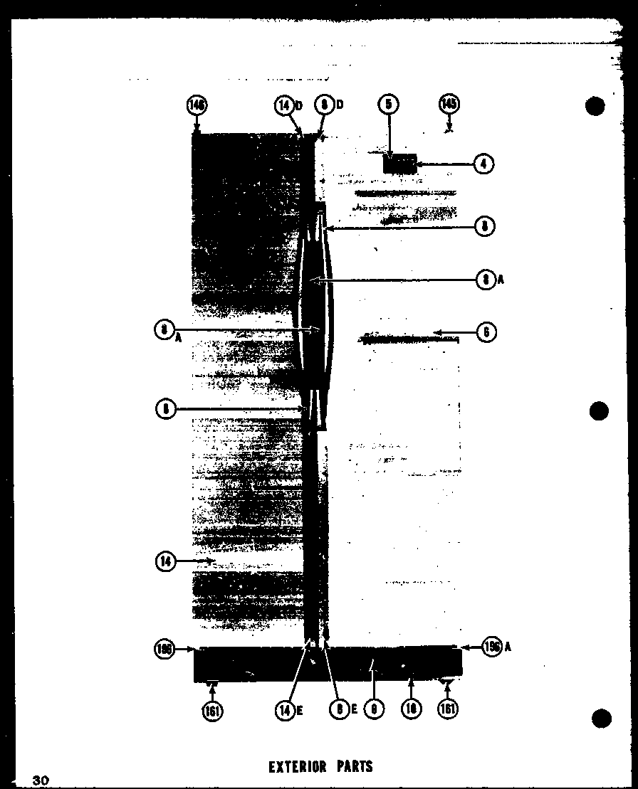 Amana SRI19D exterior parts (ii) diagram