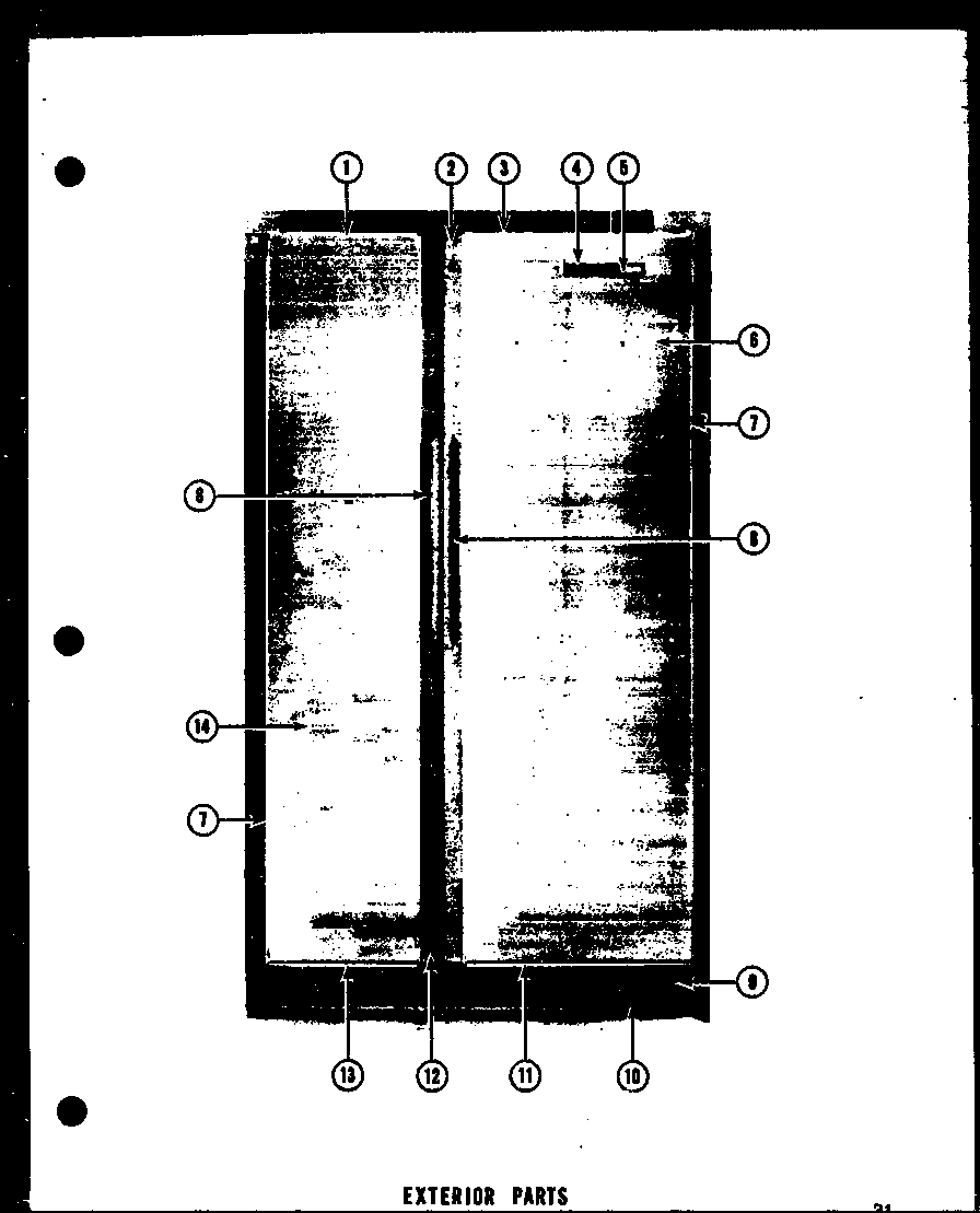 Amana SRI19D exterior parts (iii) diagram