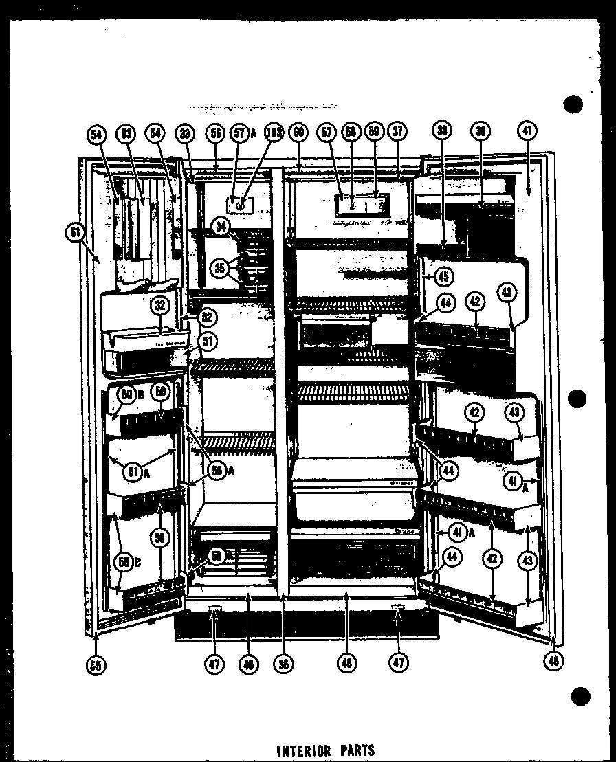 Amana SRI19D interior parts (i) diagram