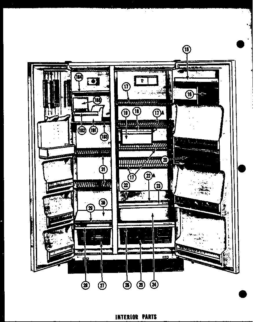 Amana SRI19D interior parts (iii) diagram