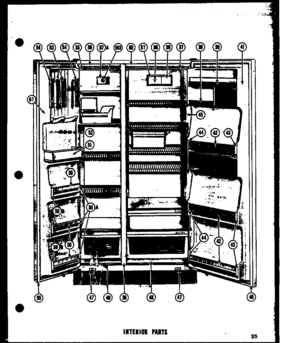 Amana SRI19D interior parts (iiii) diagram
