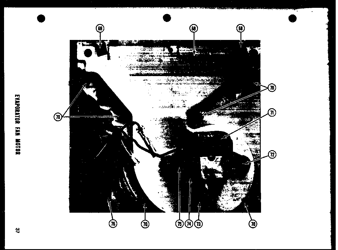 Amana SRI19D evaporator fan motor diagram