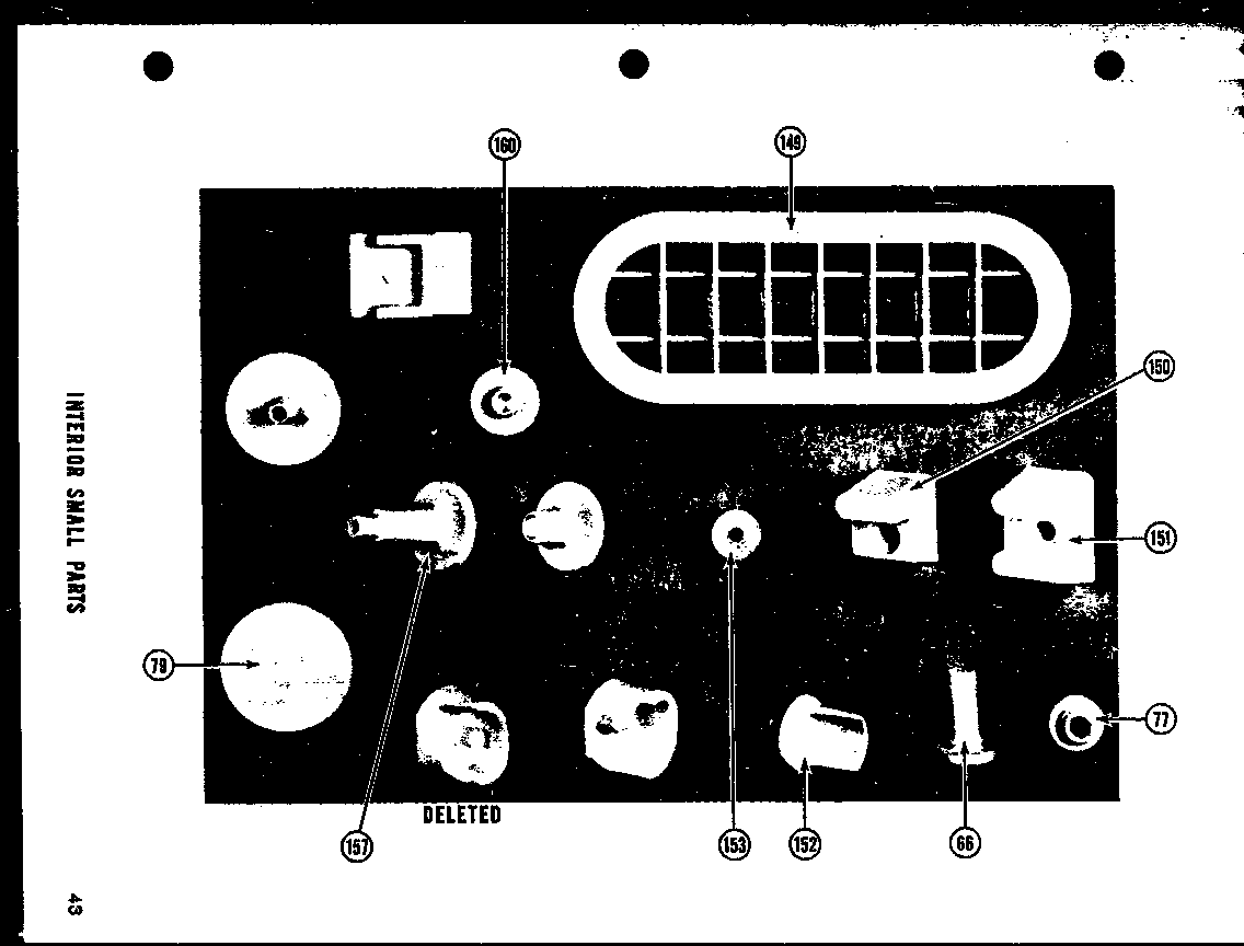 Amana SRI19D interior small parts diagram