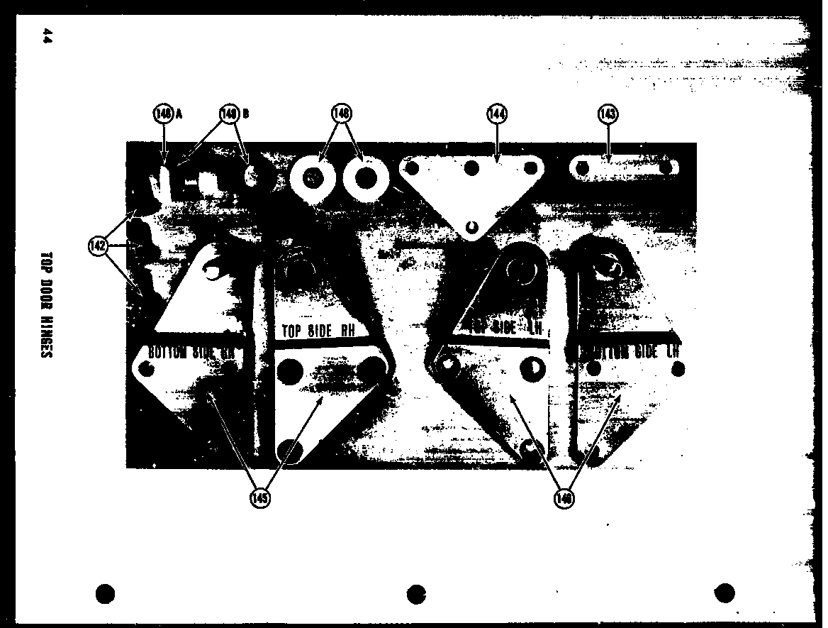 Amana SRI19D top door hinges diagram