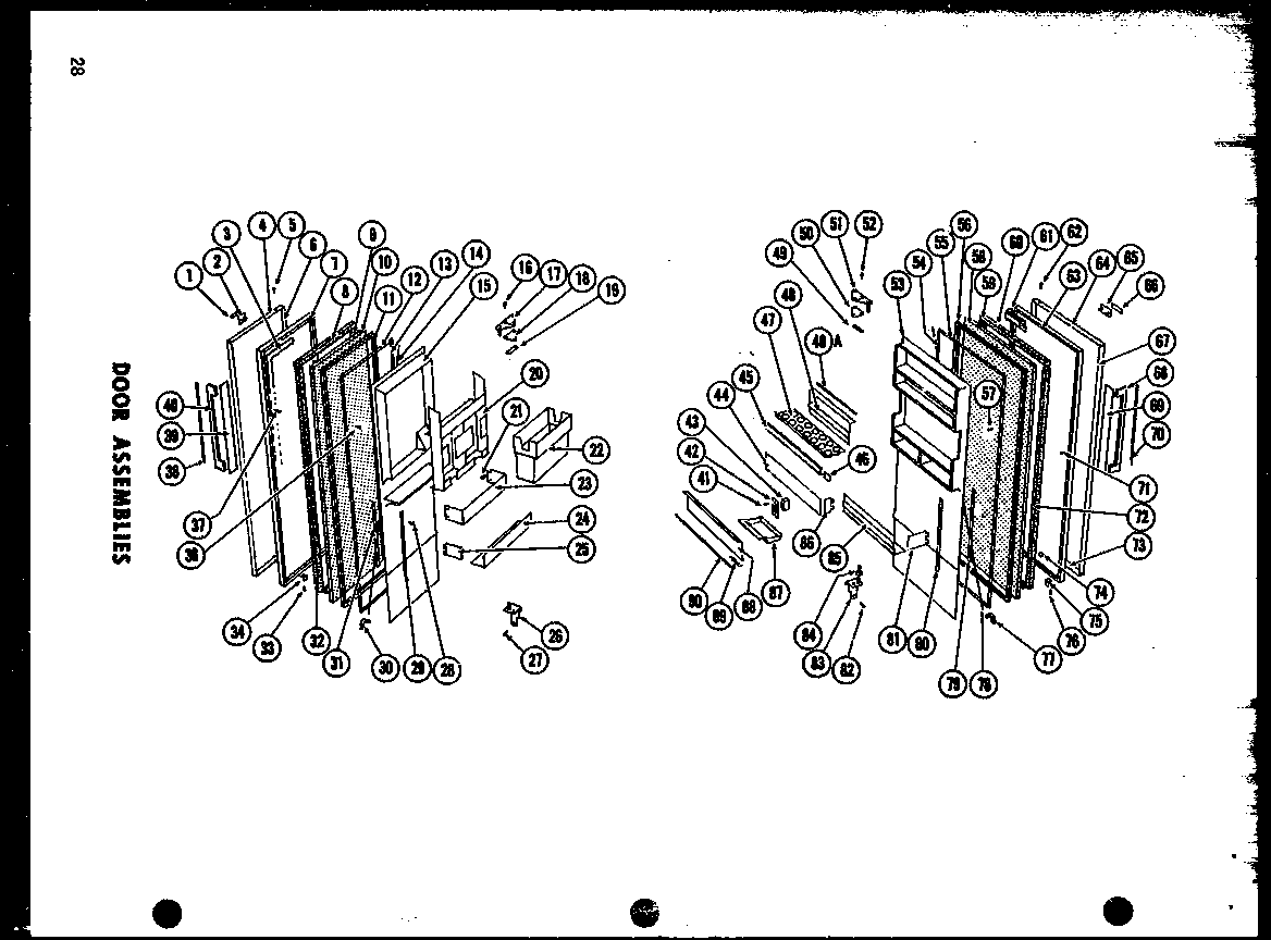 Amana SR22F door assembly diagram