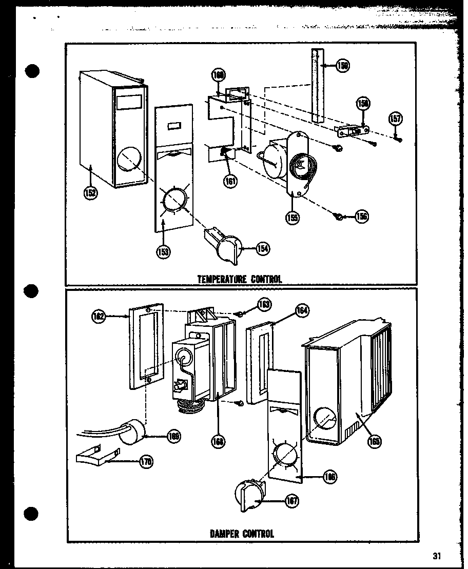 Amana SR22F temperature control diagram