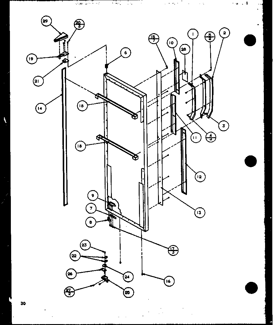 Amana SC25JP-P1116203W refrigerator door (sc22j/p1116001w) (sc22j/p1116002w) diagram