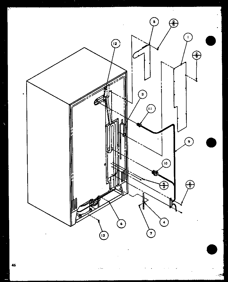 Amana SC25JP-P1116203W rollers and back unit (sc22j/p1116001w) (sc22j/p1116002w) diagram