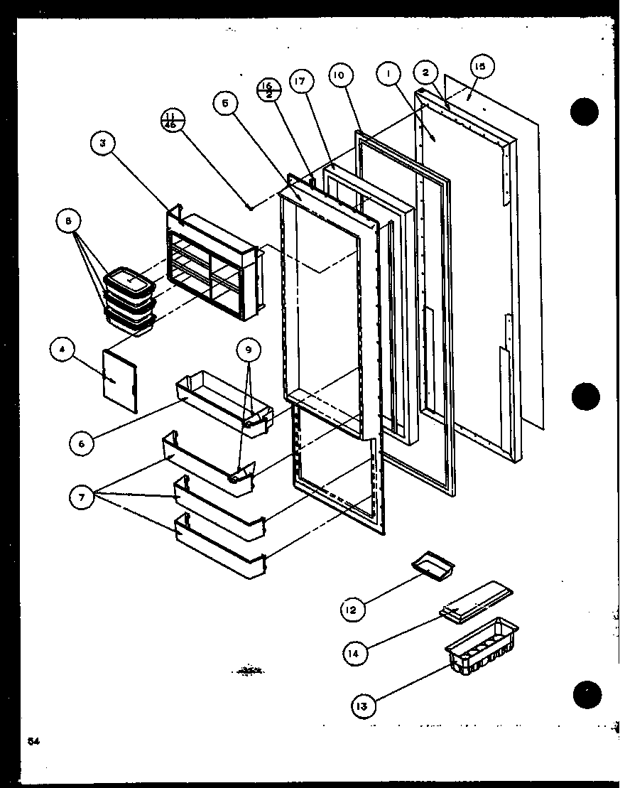 Amana SC25JP-P1116203W refrigerator door (sc25j/p1116201w) (sc25j/p1116202w) (sc25jp/p1116203w) (sc25jp/p1116204w) diagram
