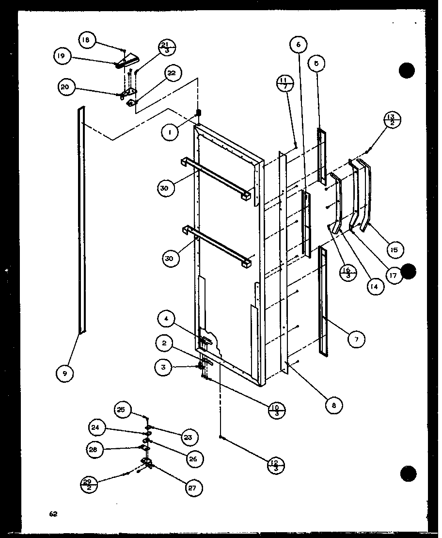 Amana 36571-P1108506W refrigerator door (36261/p1108601w) (36261/p1108602w) (36268/p1108603w) (36268/p1108604w) diagram