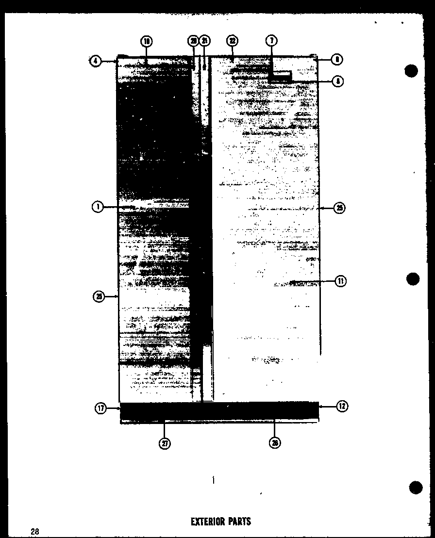 Amana SRI19E exterior parts (ii) diagram