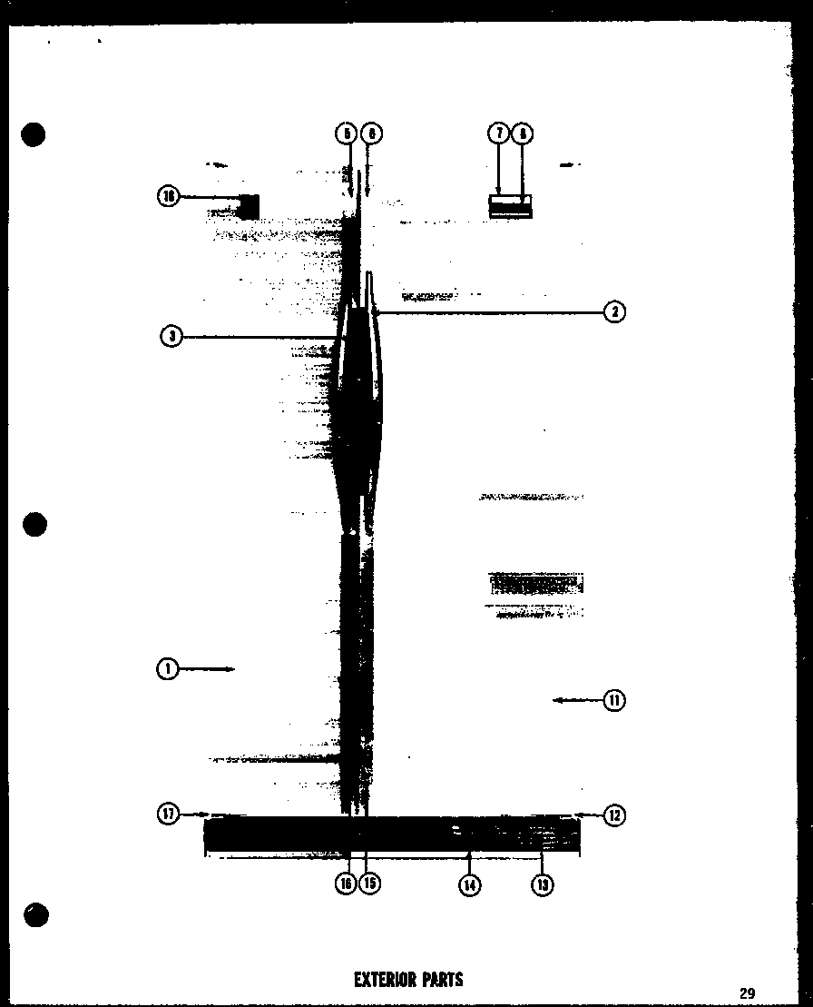 Amana SRI19E exterior parts (iii) diagram