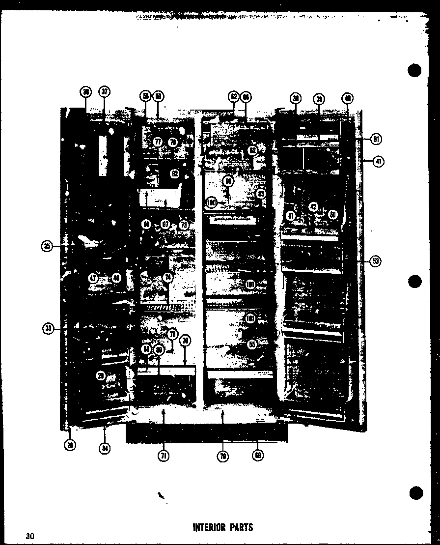 Amana SRI19E interior parts (i) diagram