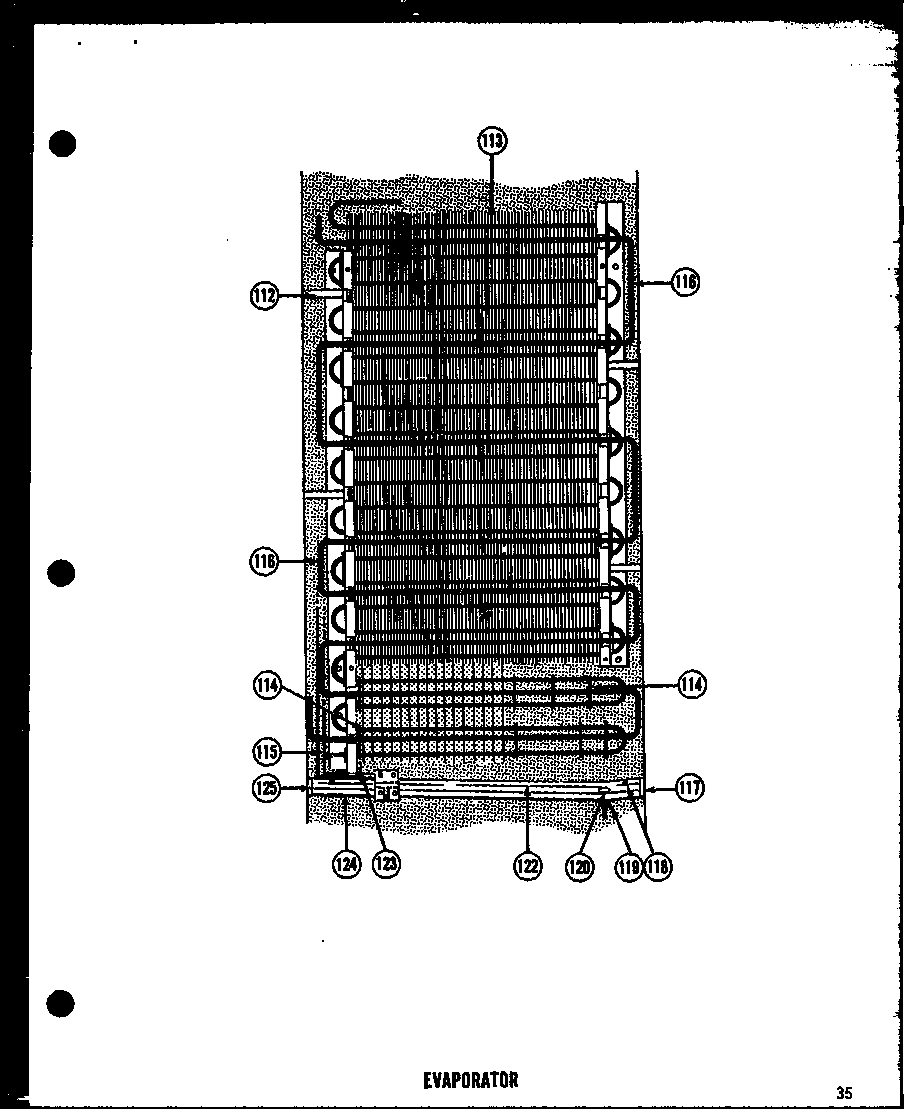 Amana SRI19E evaporator diagram