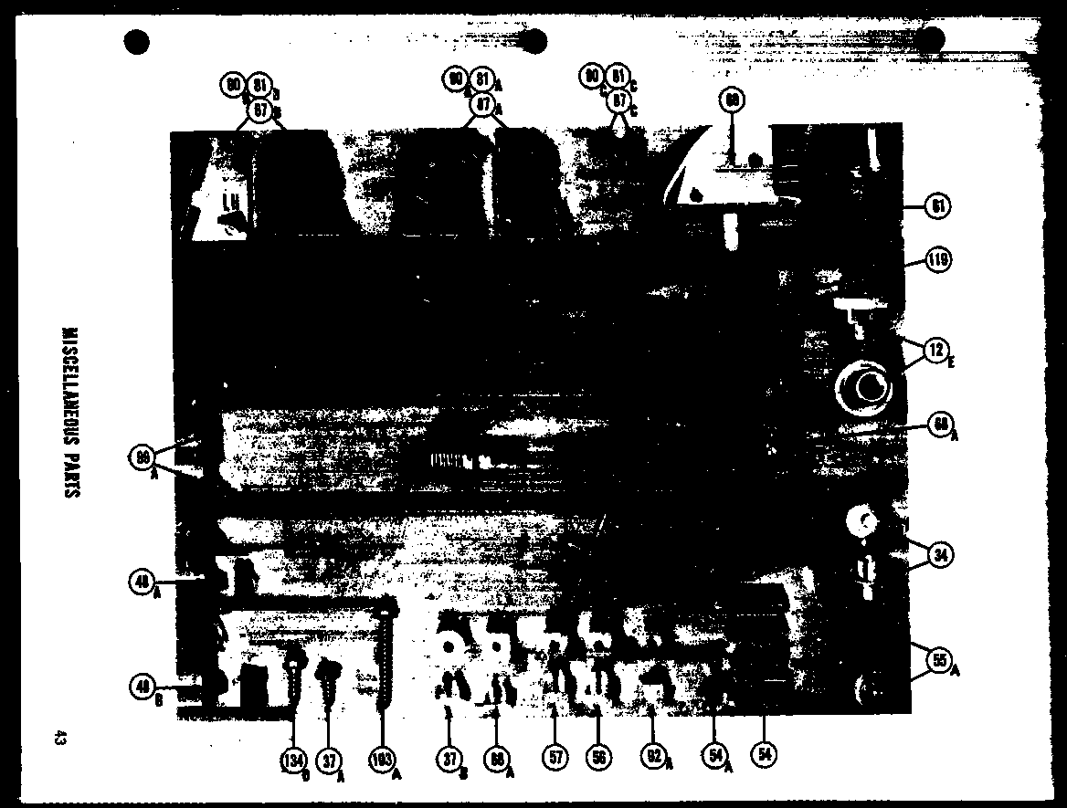 Amana SRI19E miscellaneous parts (ii) diagram