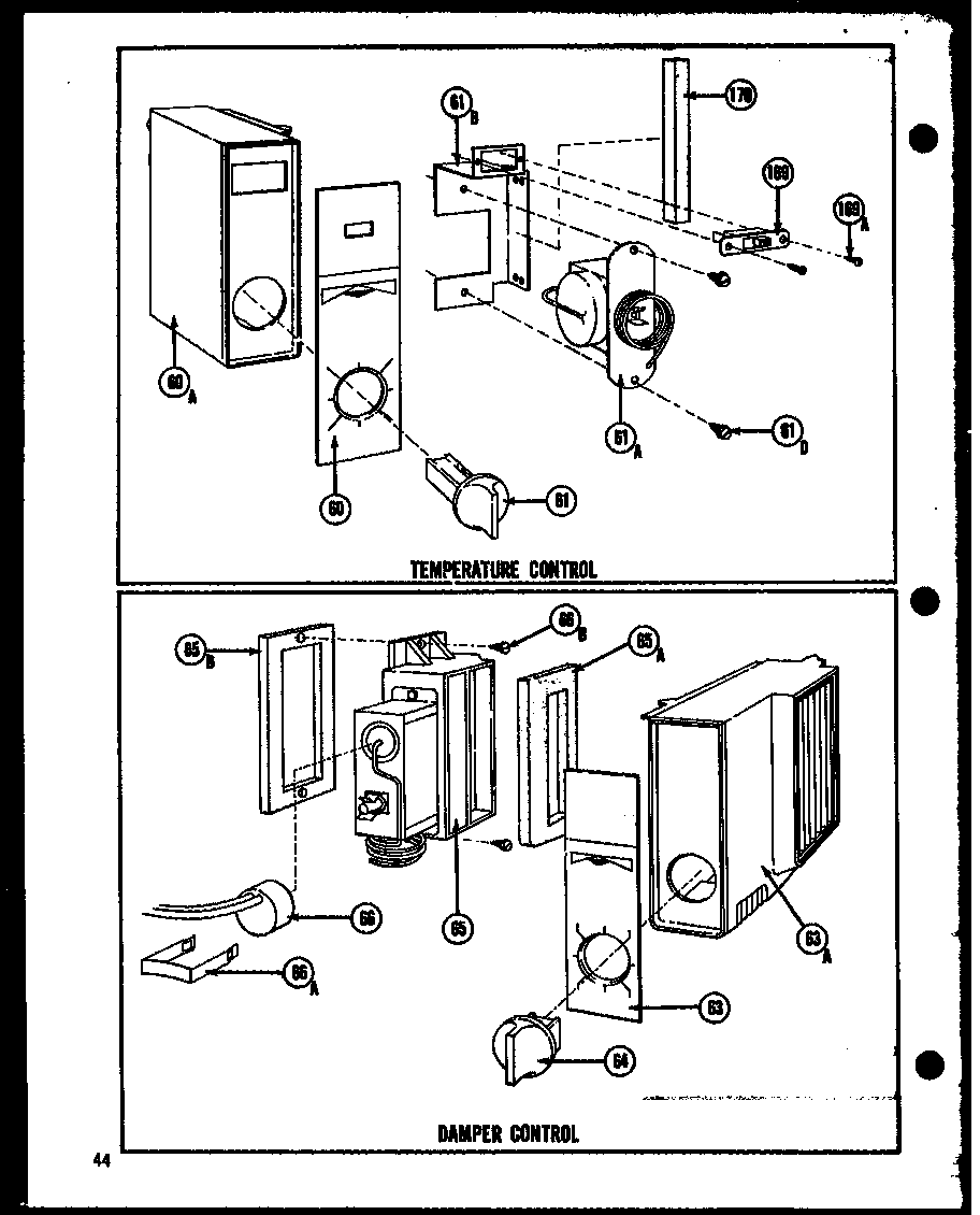Amana SRI19E temperature control diagram