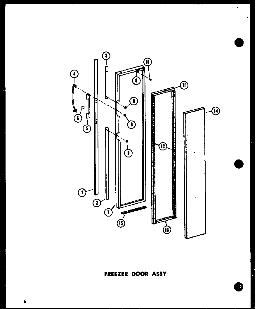 Amana SR22B-G-P73320-42WG freezer door assy diagram