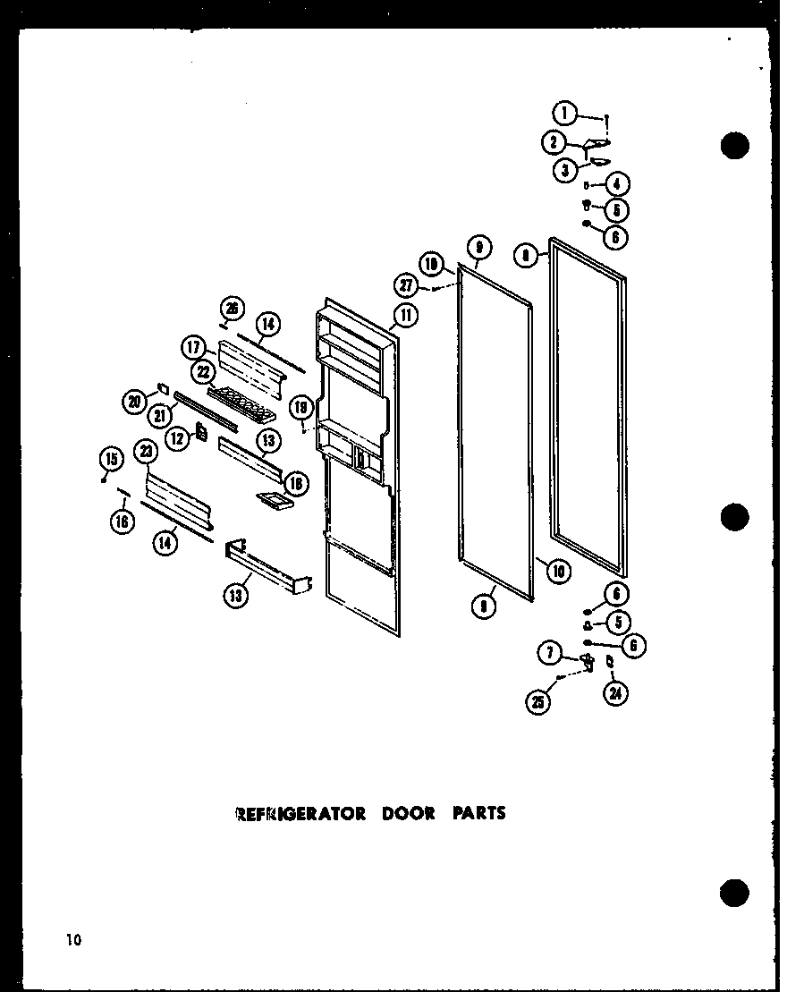 Amana SR22B-G-P73320-42WG refrigerator door parts diagram