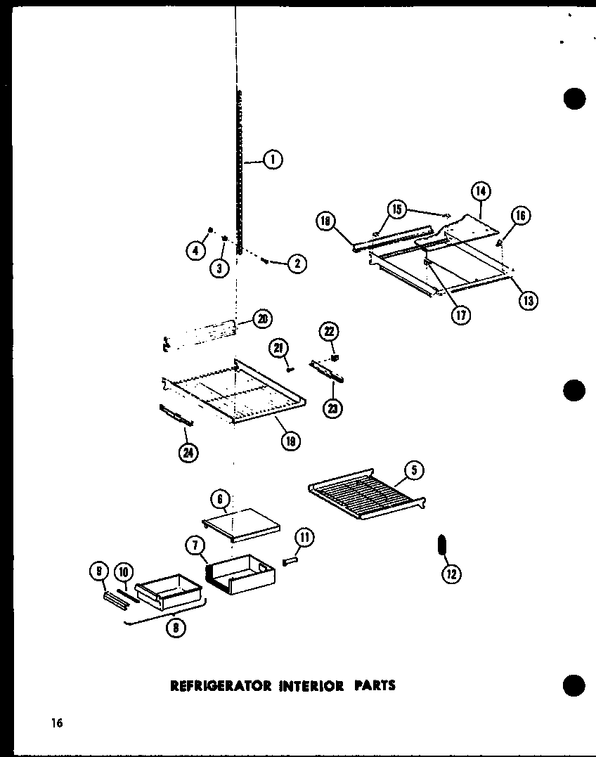 Amana SR22B-G-P73320-42WG refrigerator interior parts diagram