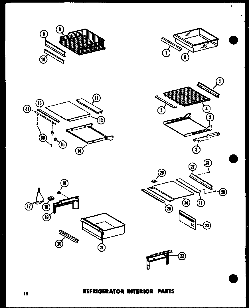 Amana SR22B-G-P73320-42WG refrigerator interior parts diagram