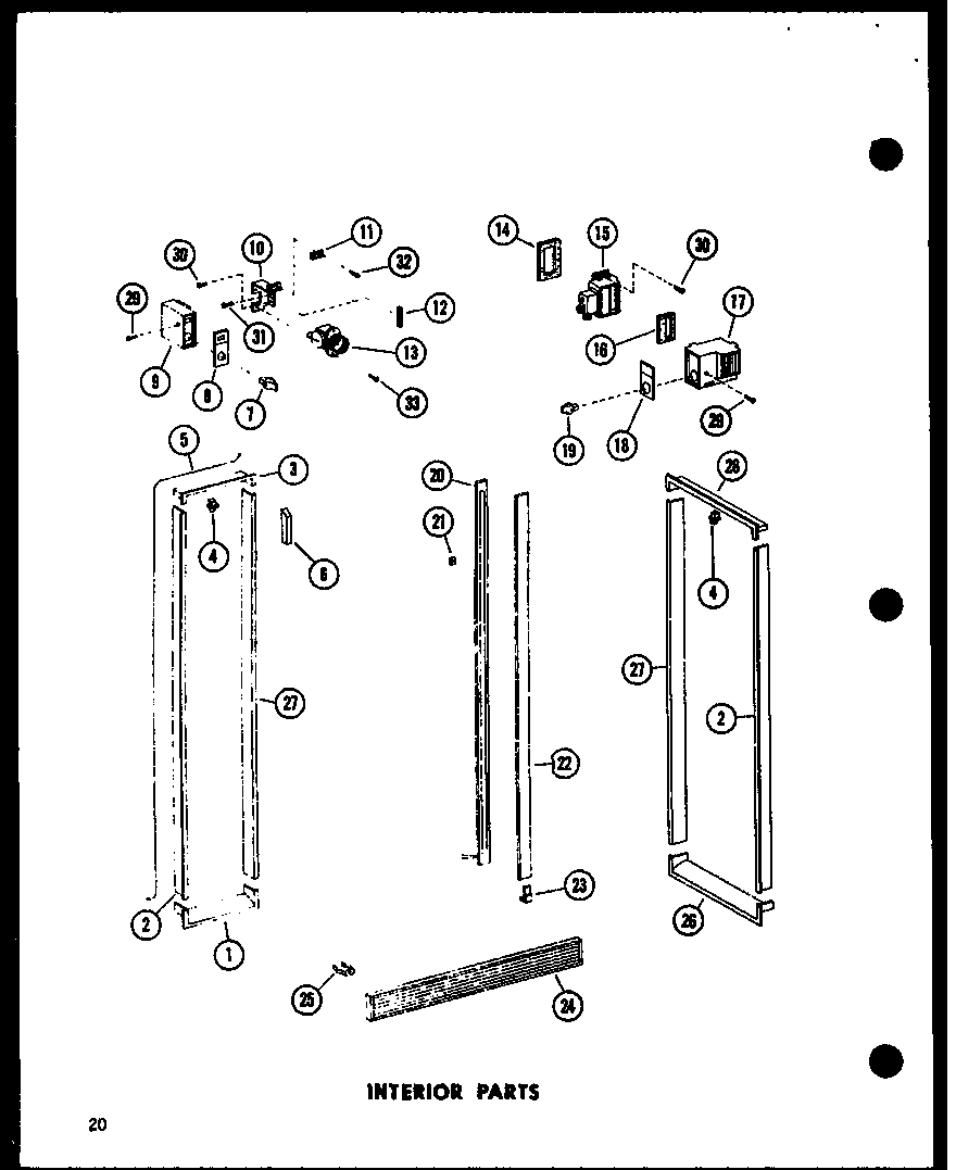 Amana SR22B-G-P73320-42WG interior parts diagram