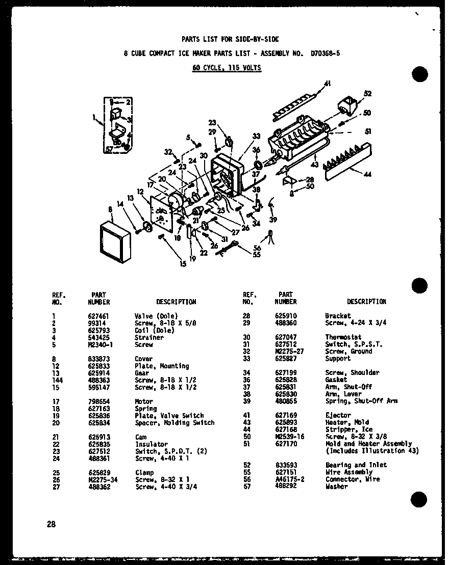 Amana SR22B-G-P73320-42WG 8 cube compact ice maker (sr25b-c/p73320-38wc) (sr25b-a/p73320-38wa) (sr25b-g/p73320-38wg) (sr25b/p73320-38w) (sr25b-l/p73320-38wl) (sp19b-c/p73320-46wc) (sp19b-a/p73320-46wa) (sp19b-g/p73320-46wg) (sp19b/p73320-46w) (sp19b-l/p73320-46wl) diagram