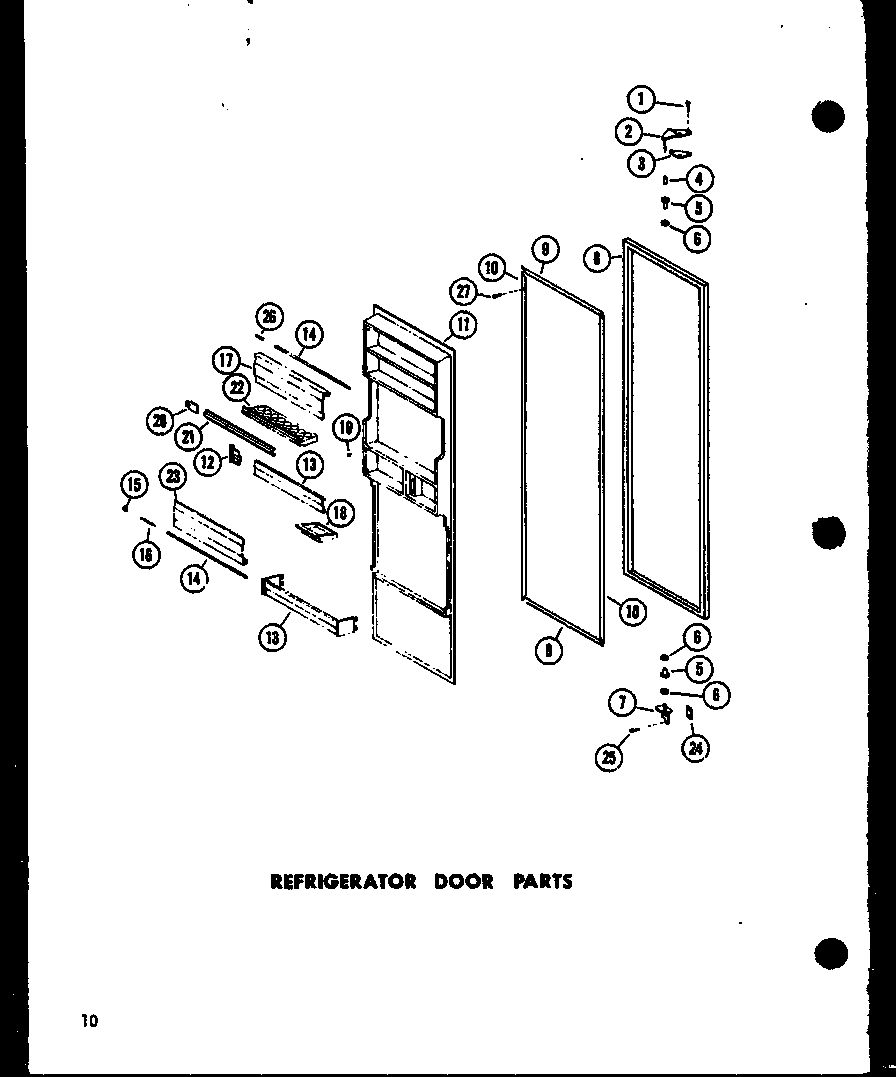 Amana SP19C-A-P73900-2WA refrigerator door parts diagram