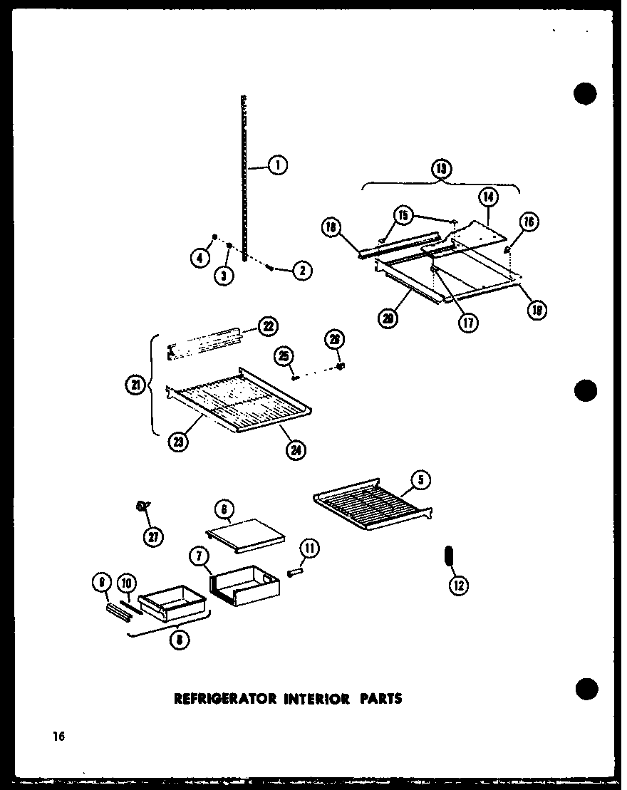 Amana SP19C-A-P73900-2WA refrigerator interior parts diagram