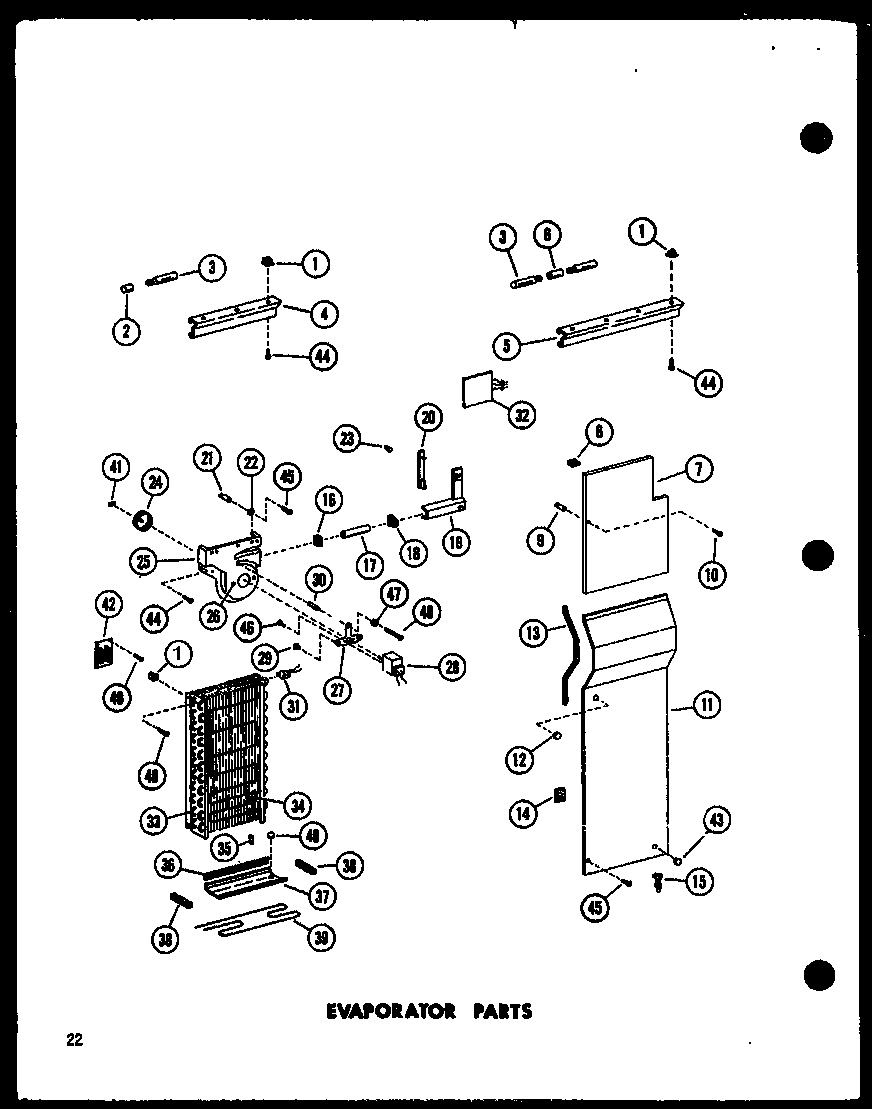 Amana SP19C-A-P73900-2WA evaporator parts diagram